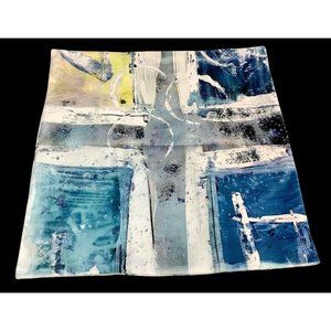 Abstract Pillowcase Throw Pillow Cover Ocean Green Blue Double Sided 2 Pack